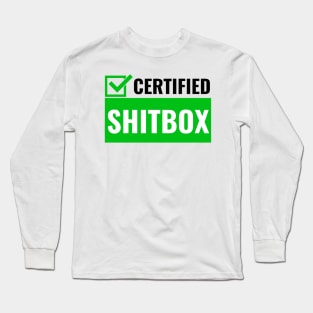 Certified Shitbox - Green Checkbox Design Long Sleeve T-Shirt